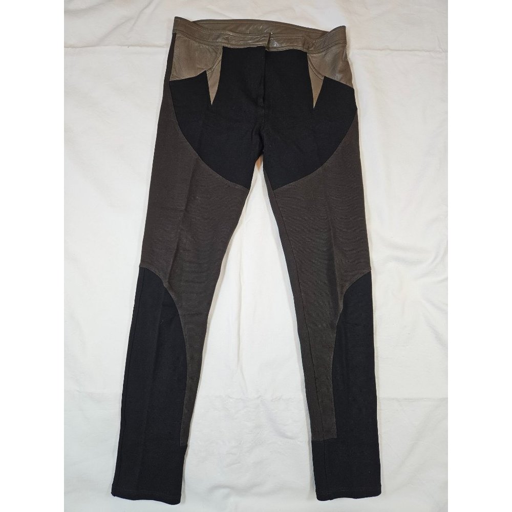 Givenchy Paris Leather Trimmed Leggings